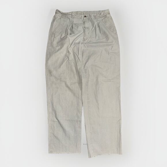 Vintage Gotcha Pleated Pants Men’s 36x32 Gray Surf Skate Y2K Casual Hemmed - Picture 4 of 10